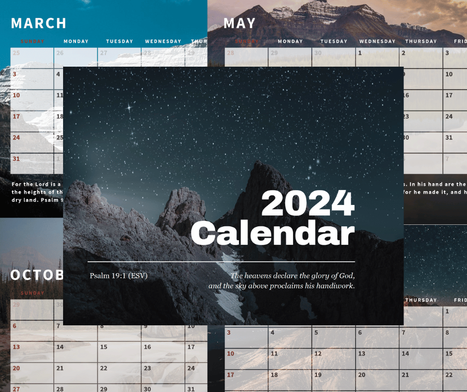 Canadian Rockies Free 2024 Christian Calendar BibleQuick